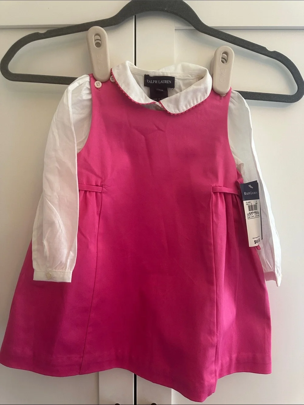 NWT RALPH LAUREN GIRL’S JUMPER AND BLOUSE SET -